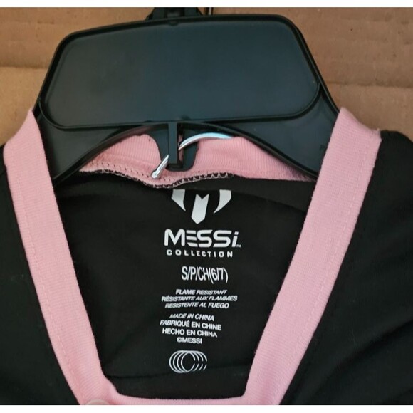 Lionel Messi Collection Pajama Sleepwear Set Youth Small 6/7  Pink / Black NEW - Picture 4 of 4